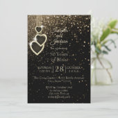 Invitation 50e anniversaire Golden Glitter (Debout devant)