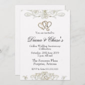 Invitation 50e anniversaire Golden Swirl (Devant / Derrière)