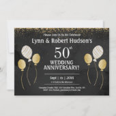 Invitation 50e anniversaire Golden Wedding Party (Devant)