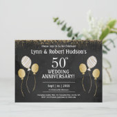 Invitation 50e anniversaire Golden Wedding Party (Debout devant)