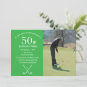 Invitation 50e Anniversaire Golf Green Park Golf Photo (Debout devant)