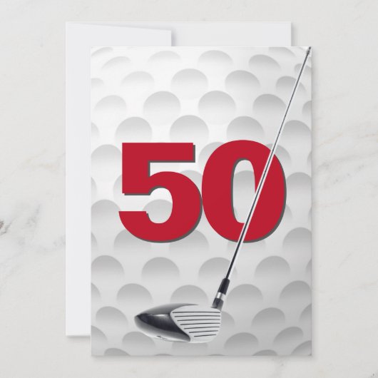 Invitation 50e anniversaire Golf Theme Party (Devant)