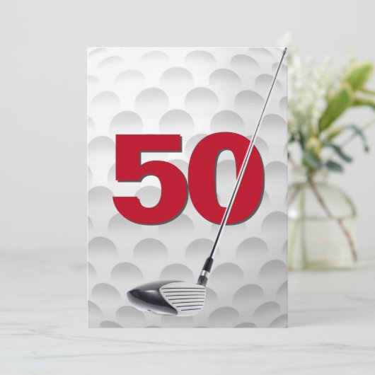 Invitation 50e anniversaire Golf Theme Party (Debout devant)