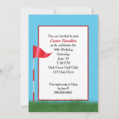 Invitation 50e anniversaire Golf Theme Party (Dos)