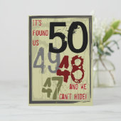 Invitation 50e anniversaire Grungy Countdown Couples (Debout devant)