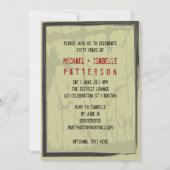Invitation 50e anniversaire Grungy Countdown Couples (Dos)
