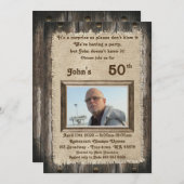 Invitation 50e, Anniversaire homme de fête, n'importe quel âg (Devant / Derrière)