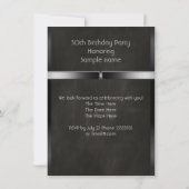 Invitation 50e anniversaire Hommes Boissons Chalkboard Noir (Dos)