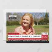 Invitation 50e anniversaire Humour des femmes Nouvelles TV (Devant)