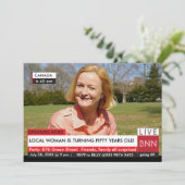 Invitation 50e anniversaire Humour des femmes Nouvelles TV (Debout devant)