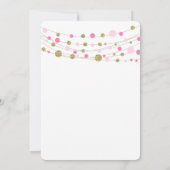 Invitation 50e anniversaire invitation, rose et or (Dos)