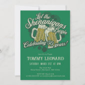 Invitation 50e anniversaire Irish St.Patrick's Day Bière (Devant)
