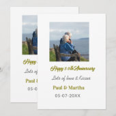 Invitation 50e anniversaire joyeux moderne ajouter nom date p (Devant / Derrière)