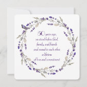 Invitation 50e anniversaire Lavender Wreath (Devant)