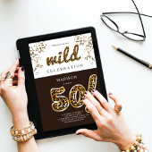 Invitation 50e anniversaire Leopard Foil Script