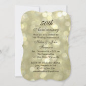 Invitation 50e anniversaire Mariage Champagne Bubbles Invitat (Devant)