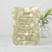 Invitation 50e anniversaire Mariage Champagne Bubbles Invitat (Debout devant)