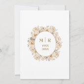 Invitation 50e anniversaire Mariage de la fête Gold White Peo (Dos)