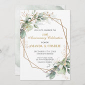 Invitation 50e anniversaire Mariage de verdure (Devant / Derrière)