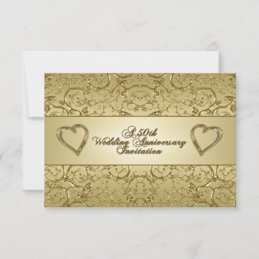 Invitation 50e anniversaire Mariage d'or (Devant)
