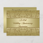 Invitation 50e anniversaire Mariage d'or (Devant / Derrière)