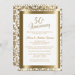 Invitation 50e anniversaire 💑 Mariage d'or 2   Texte do-it-y