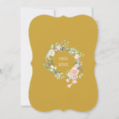 Invitation 50e anniversaire Mariage d'or Aquarelle Florale (Dos)