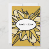 Invitation 50e Anniversaire Mariage d'or Comic Book Pop (Dos)