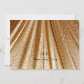Invitation 50e anniversaire Mariage fête Floral Gold Fabric (Devant)