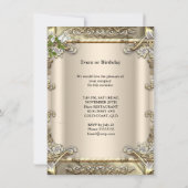 Invitation 50e Anniversaire Mariage Or Rose Beige (Dos)