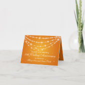 Invitation 50e anniversaire Mariage Sparkling Chain Orange (Devant)