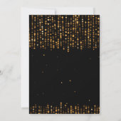Invitation 50e anniversaire Mariage Star Confetti Gold (Dos)