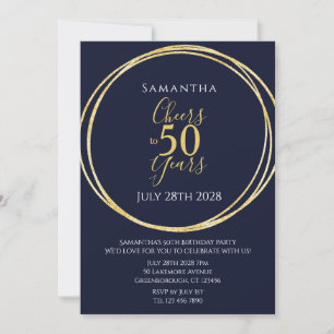 Invitation 50e anniversaire Marine Gold salue à la fête de 50