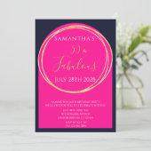 Invitation 50e anniversaire Marine Hot rose Anniversaire (Debout devant)