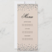 Invitation 50e Anniversaire Menu Argent Champagne (Dos)