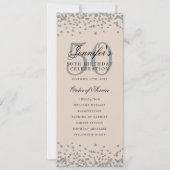 Invitation 50e Anniversaire Menu Argent Champagne (Devant)
