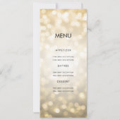 Invitation 50e Anniversaire Menu Gold Parties scintillant Lum (Dos)