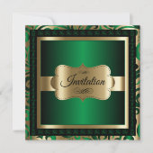 Invitation 50e anniversaire| Métallure et or verts (Devant)