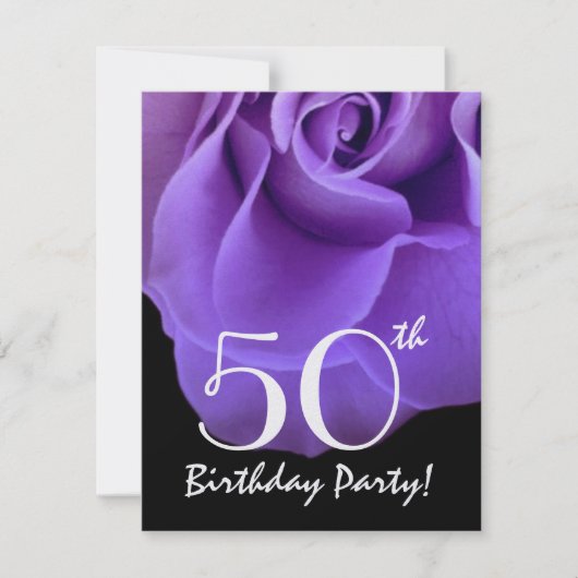 Invitation 50e anniversaire Modèle violet Rose pour son W419 (Devant)