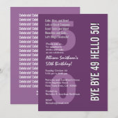 Invitation 50e anniversaire moderne, au beau milieu de l'ours (Devant / Derrière)