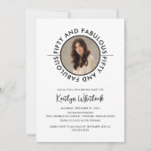 Invitation 50e anniversaire moderne minimal et fabuleux (Devant)