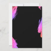 Invitation 50e anniversaire neon rose parties scintillant inv (Dos)