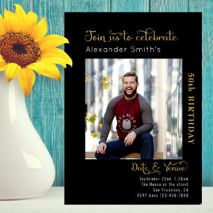 Invitation 50e anniversaire Noir