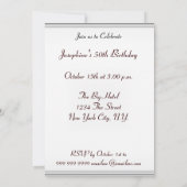 Invitation 50e Anniversaire Noir d'Or (Dos)