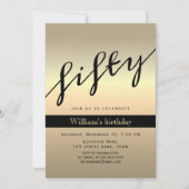 Invitation 50e anniversaire noir et or (Devant)
