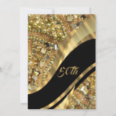 Invitation 50e anniversaire noir et or (Dos)