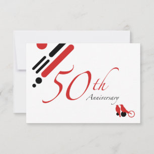 Invitation 50e anniversaire (oiseaux mod)