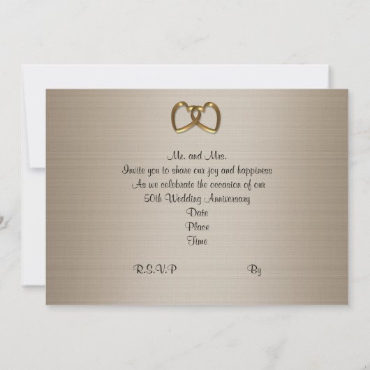 Invitation 50e anniversaire or (Dos)