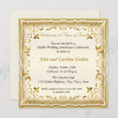 Invitation 50e anniversaire Or Né (Devant / Derrière)