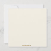 Invitation 50e anniversaire Or Né (Dos)